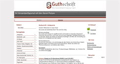 Desktop Screenshot of guthschrift-antiquariat.com